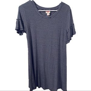 A black and white striped Mossimo dress.